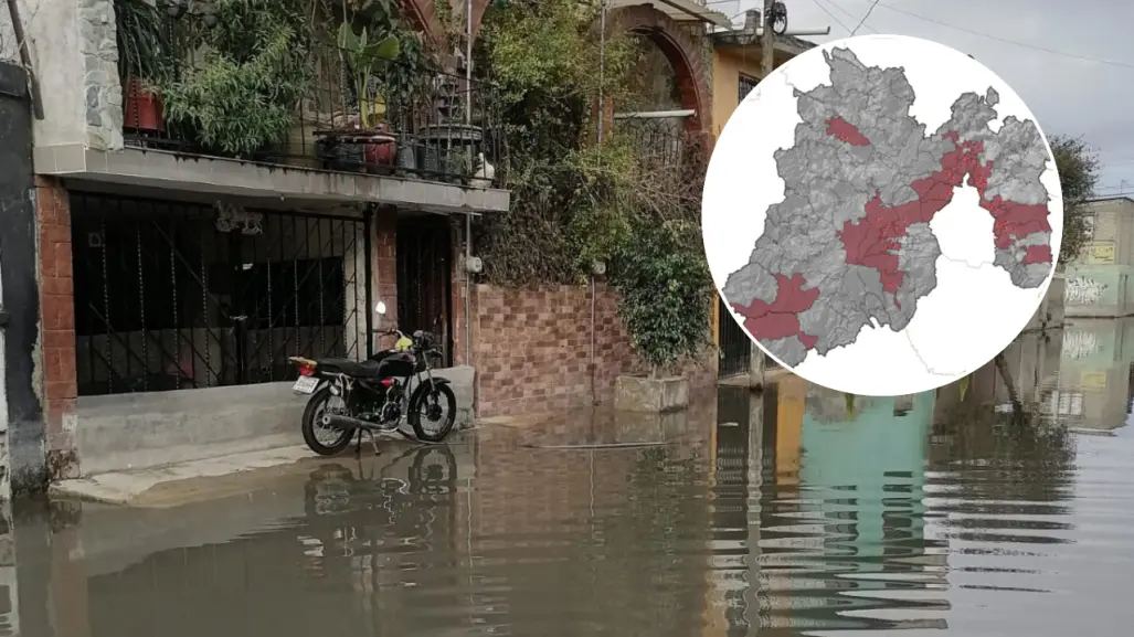 Lluvias amenazan a 99 colonias de Edomex, ¿cuál es la más afectada, según el Atlas de inundaciones?