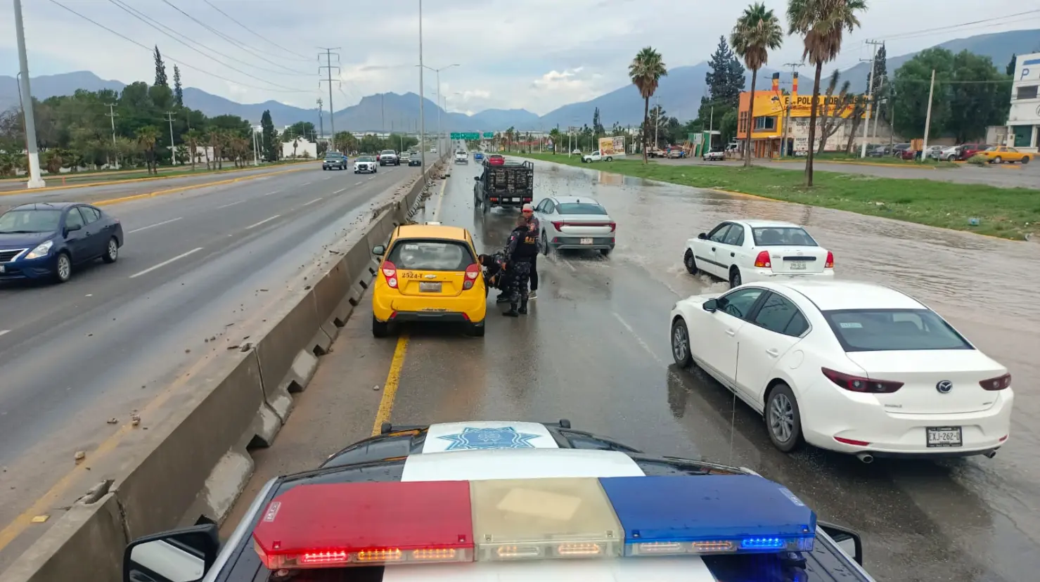 Ya fueron reabiertas algunas vialidades en Saltillo tras las lluvias. (Fotografía: Gobierno de Saltillo)