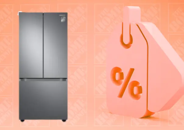 The Home Depot tiene este refrigerador Samsung con casi 10 mil pesos de descuento