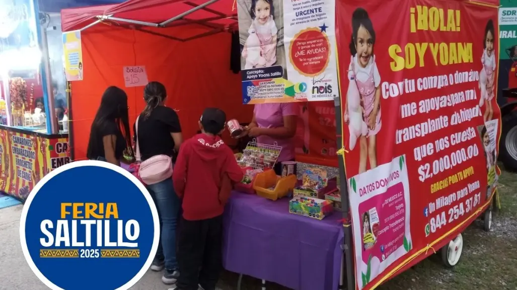 Activan colecta en  la Feria de Saltillo 2025, niña de 4 años necesita un trasplante 