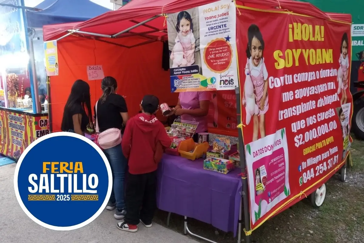 Buscan incentivar campaña de apoyo para niña en la Feria Saltillo / Foto: FB Un Milagro para Yoana | Feria Saltillo 2025 | Canva