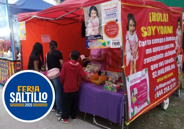 Activan colecta en  la Feria de Saltillo 2025, niña de 4 años necesita un trasplante 