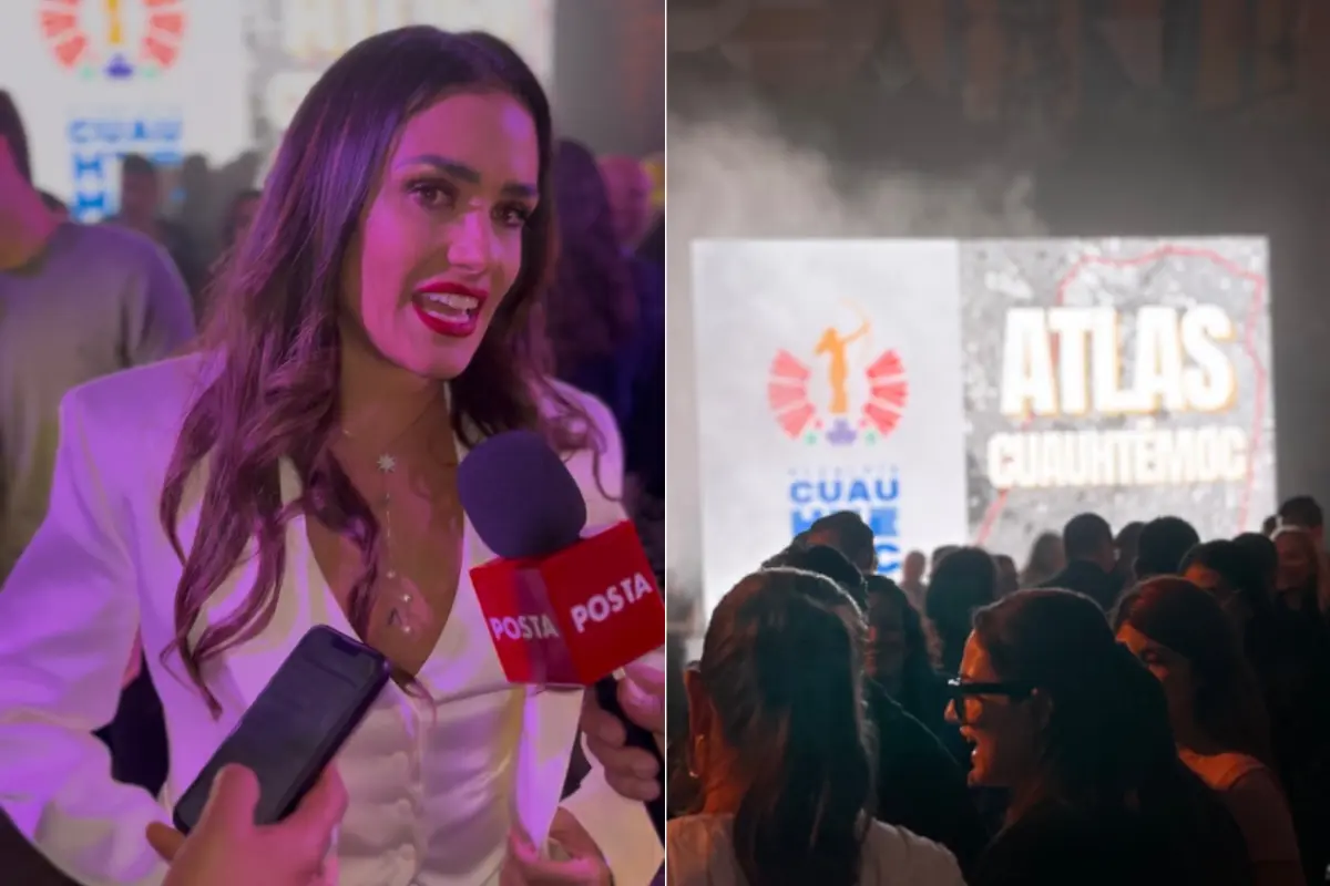 Alessandra Rojo de la Vega presentando Atlas Cuauhtémoc. Foto: Omar Gómez