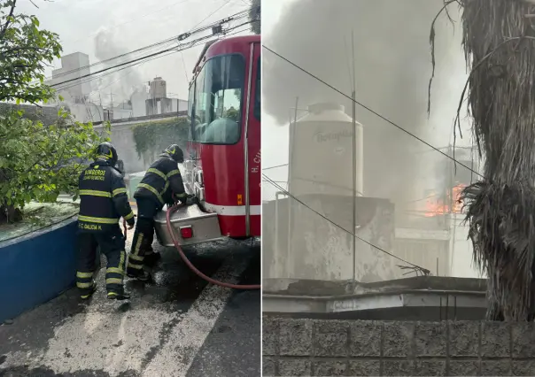Fuerte incendio consume vivienda en la colonia Nueva Vallejo; sin heridos