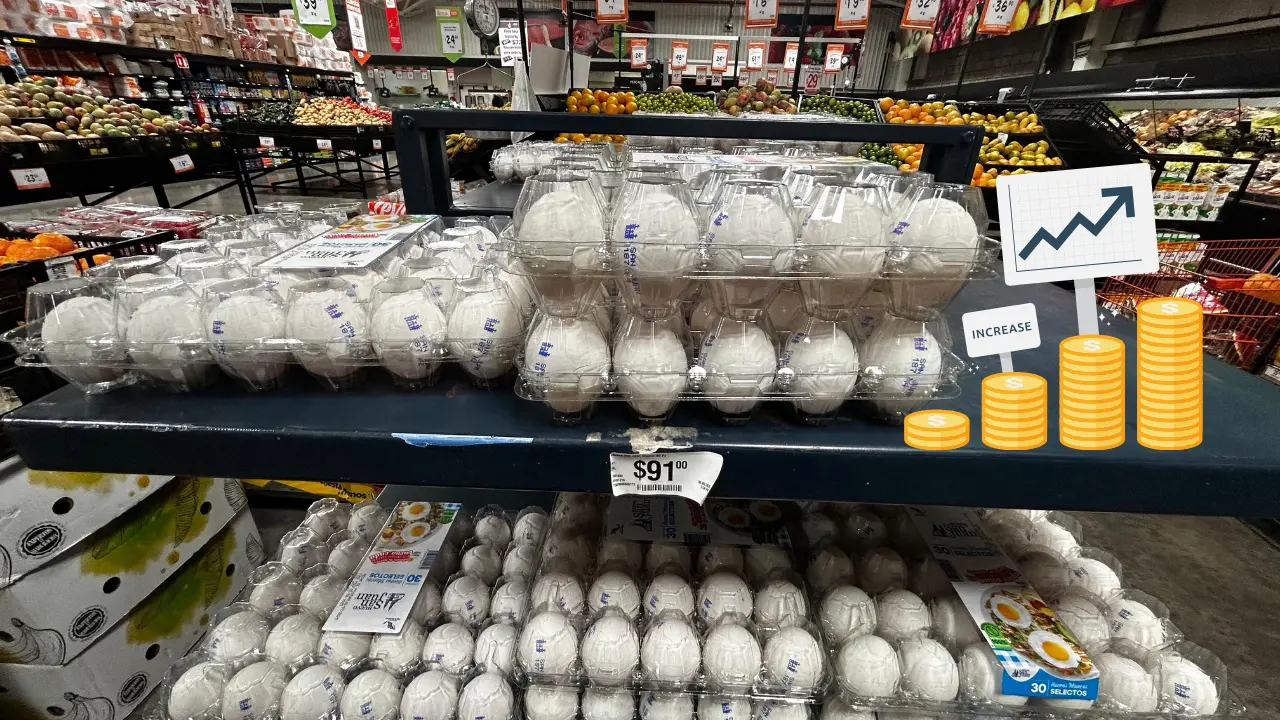 La Canirac en Durango informó sobre el incremento en algunos productos entre ellos el huevo. Foto: Alejandro Ávila.