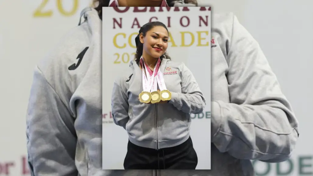 Mijalis Baas Reyes, orgullo de Kanasín, gana tres oros en la Olimpiada Nacional