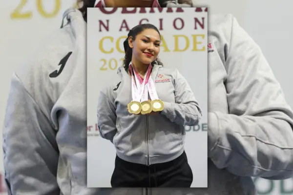 Mijalis Baas Reyes, orgullo de Kanasín, gana tres oros en la Olimpiada Nacional