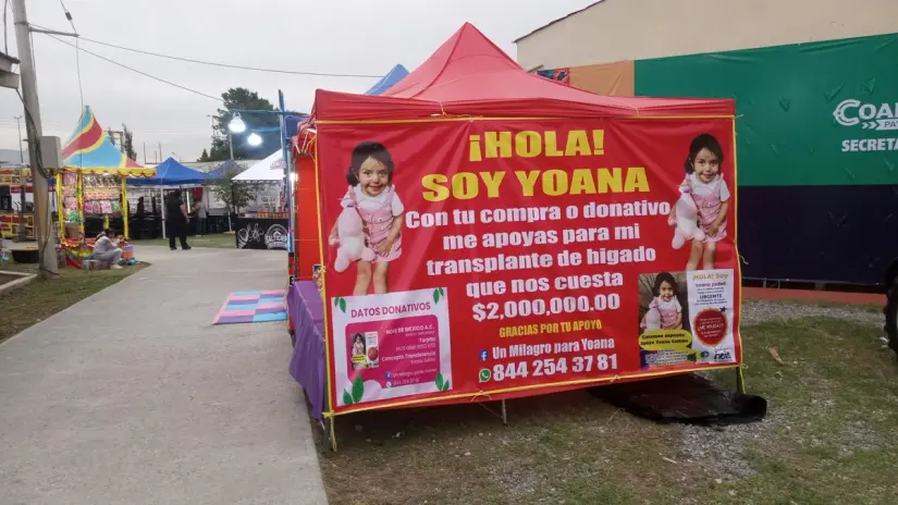 Modulo de apoyo para la pequeña Yoana en la Feria Saltillo / Foto: Un Milagro para Yoana