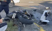 Muere motociclista en Saltillo al impactarse con camión de personal
