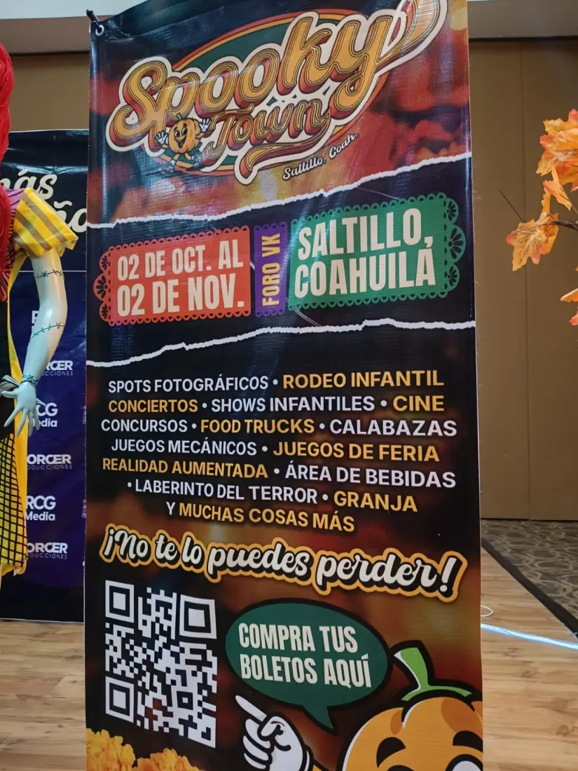 Flayer del Spooky Town 2025 en Saltillo / Foto: Marco Juárez 