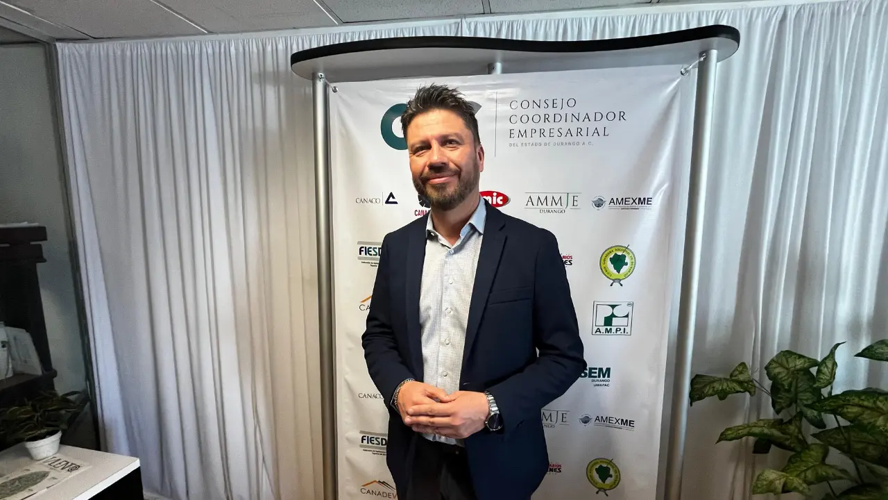 Raúl Montelongo Nevárez, presidente del CCE Durango. Foto: Alejandro Ávila.