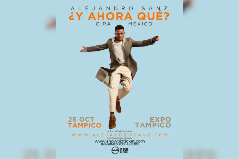 Alejandro Sanz llega a Tampico en octubre con el tour 