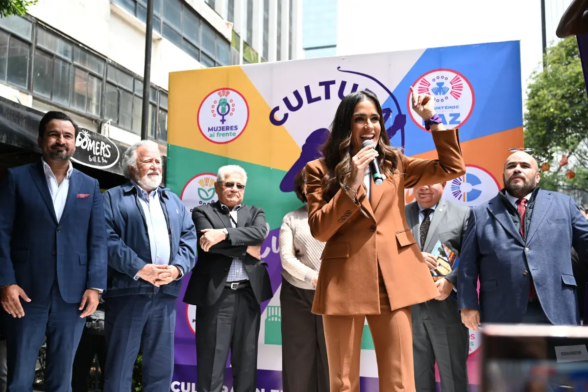 Alessandra Rojo de la Vega restaura la Otra Diana, Foto: Alcaldía Cuauhtémoc.