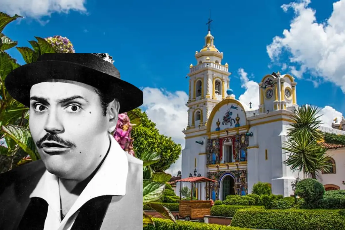 Iglesia de Chignahuapan Puebla cerca de CDMX. Foto: @MiguelConde75 y divierten.com/capulina | Canva