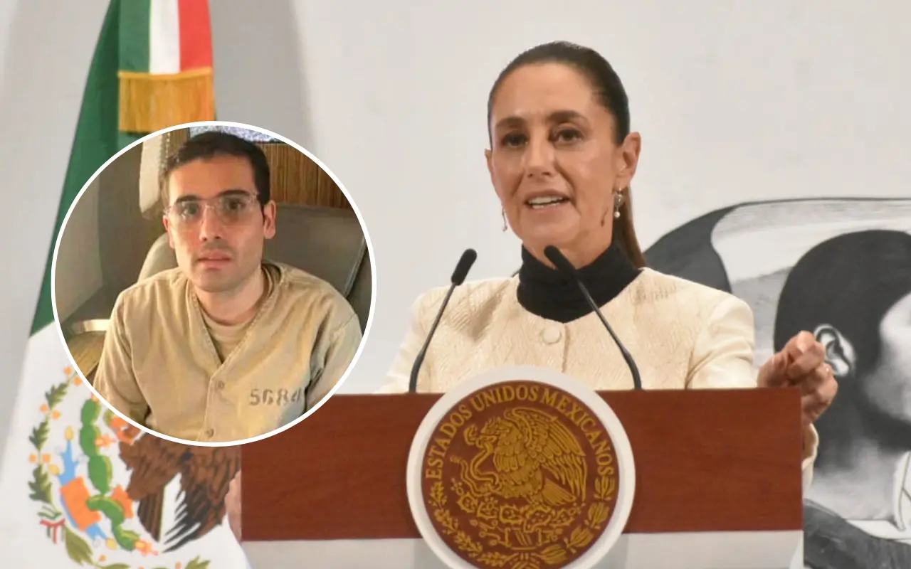 Claudia Sheinbaum y Ovidio Guzmán. Foto: Enrique Pérez Huerta / X (@elalbertomedina)