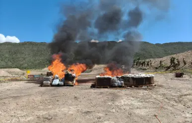Incineran más de media tonelada de drogas decomisadas en Coahuila