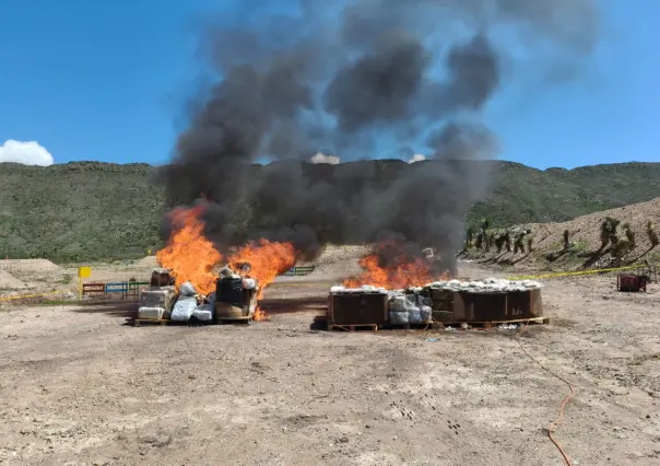 Incineran más de media tonelada de drogas decomisadas en Coahuila