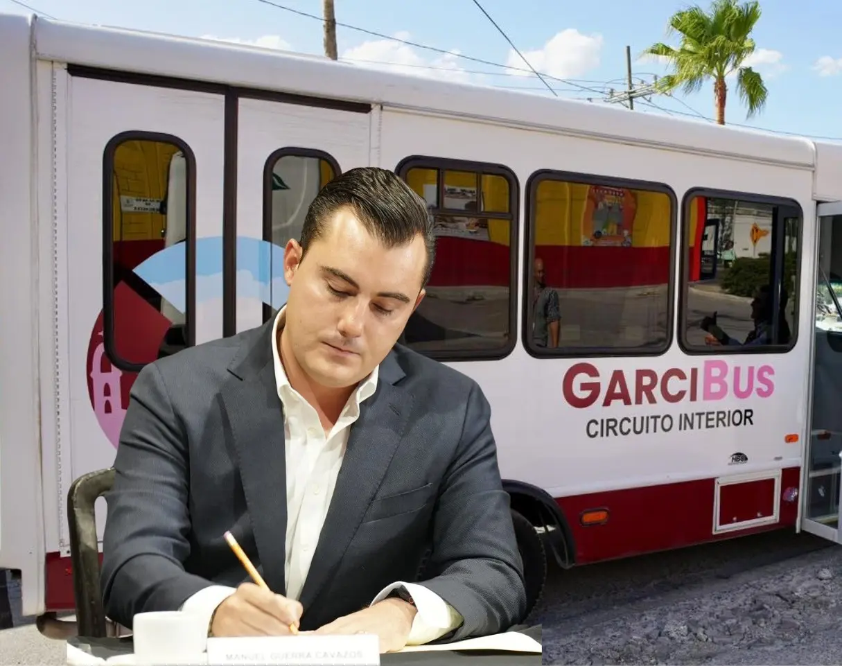 Esta iniciativa fue promovida por Manuel Guerra Cavazos, para garantizar el servicio del expresso GarciBus a los asistentes del Pal Viejón Fest 2025 en García. Foto: Canva/Manuel Guerra Cavazos.