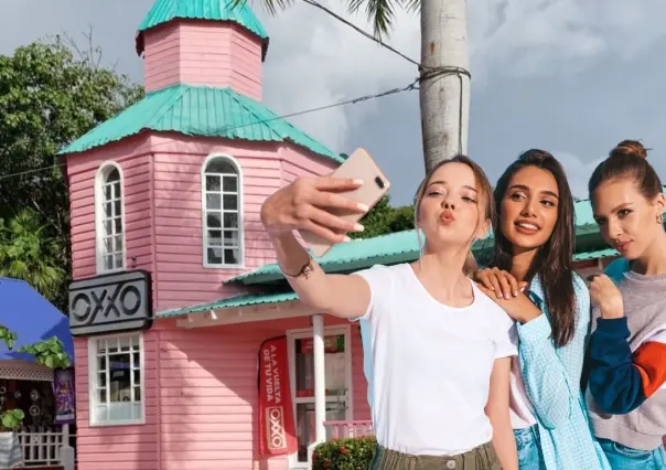 Este es el Oxxo rosa más precioso de México y se encuentra en plena Riviera Maya