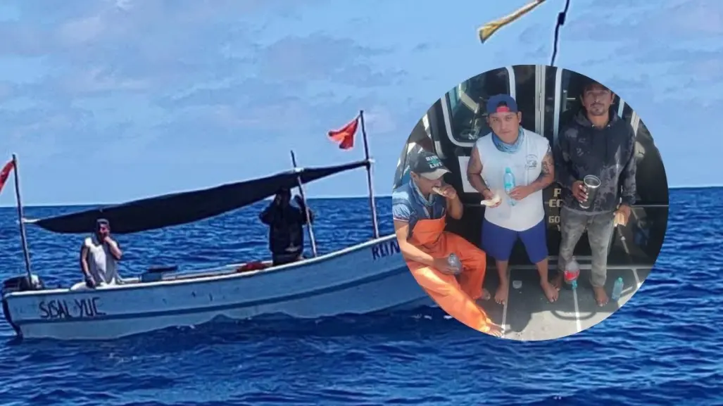 Aparecen vivos 3 pescadores yucatecos tras intenso operativo de búsqueda