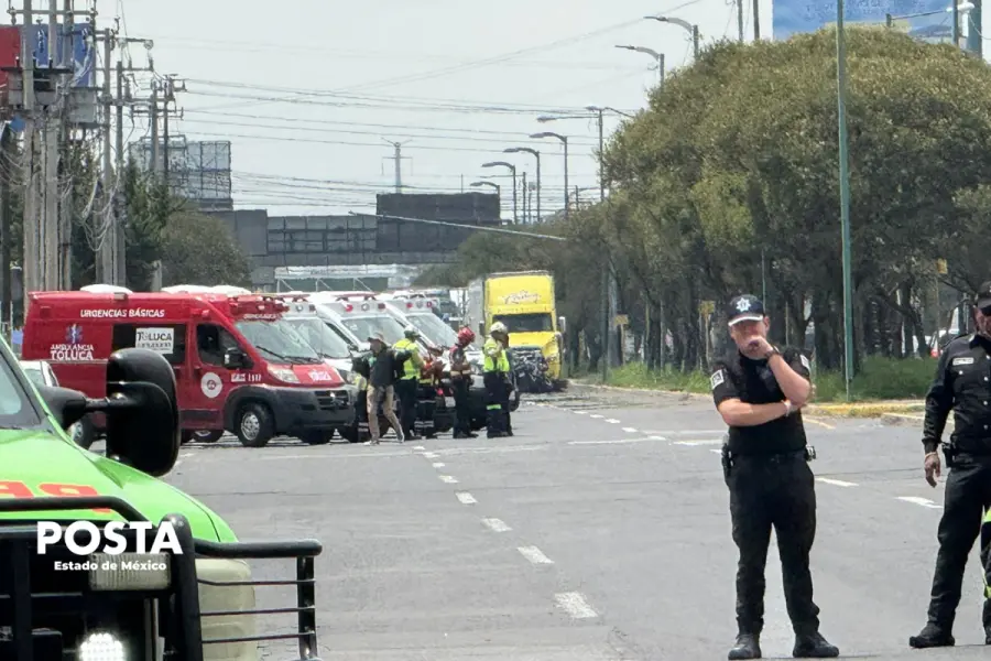 Realizan simulacro por fuga química en zona industrial de Toluca