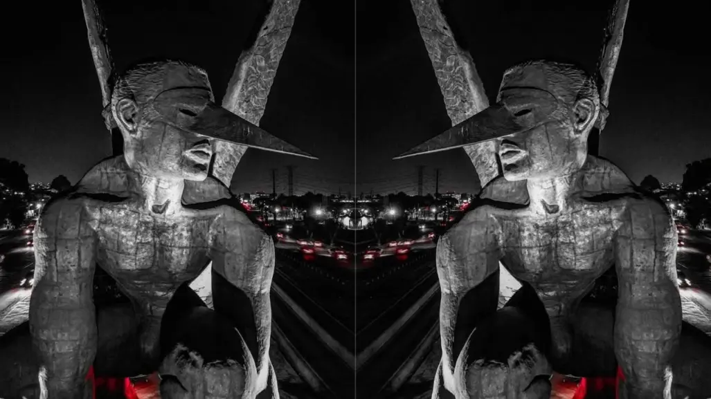 Así es "El Vigilante", el ángel colosal que protege la México-Pachuca en Edomex