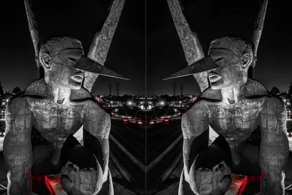 Así es "El Vigilante", el ángel colosal que protege la México-Pachuca en Edomex