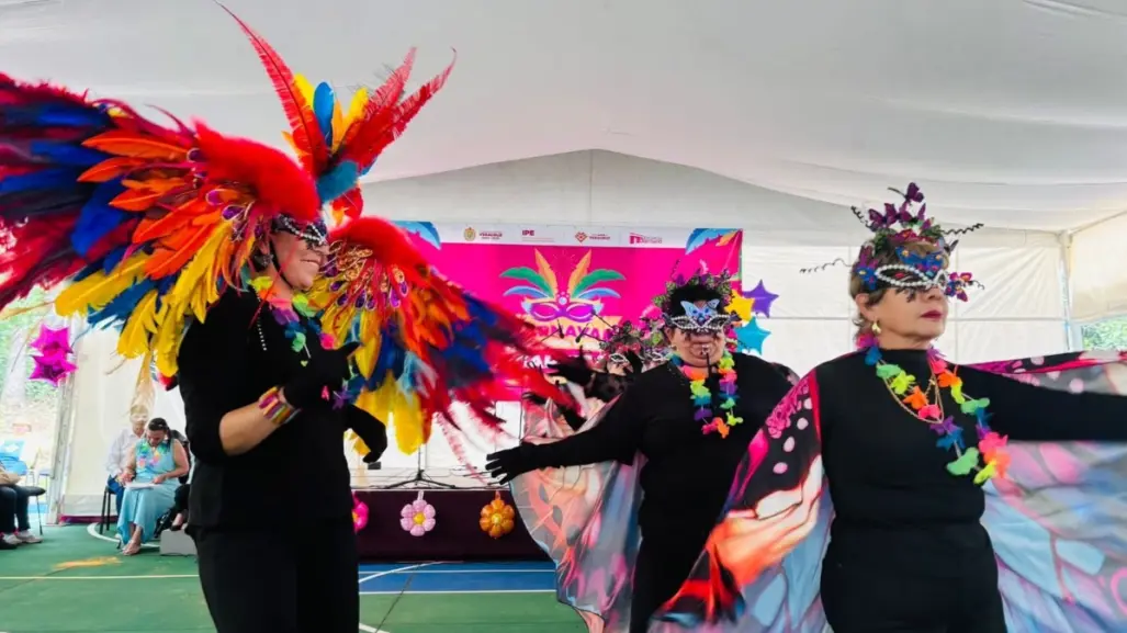 Celebran carnaval del adulto mayor en Veracruz; pista de baile entre bastones y cabello blanco