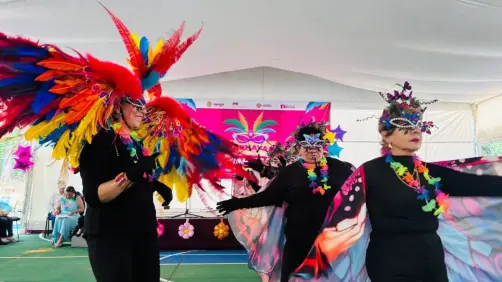Celebran carnaval del adulto mayor en Veracruz; pista de baile entre bastones y cabello blanco
