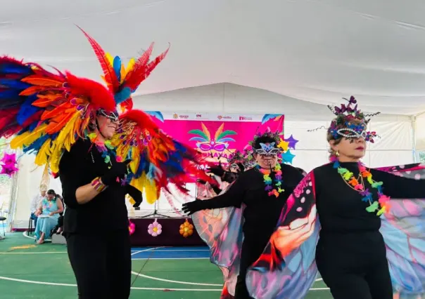 Celebran carnaval del adulto mayor en Veracruz; pista de baile entre bastones y cabello blanco