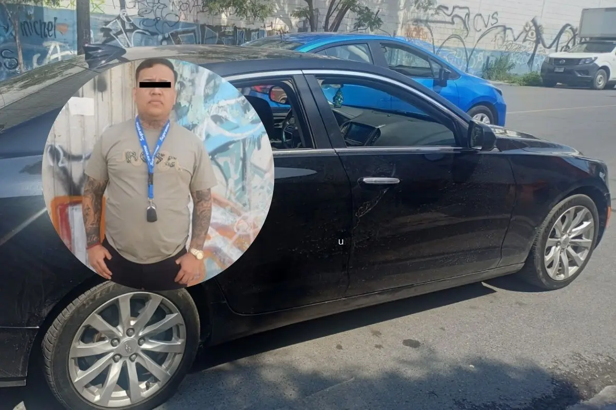 El hombre detenido fue identificado como Mario Alejandro N, de 30 años de edad. Foto: Secretaría de Seguridad de Monterrey