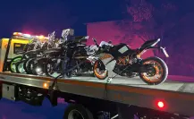 Detienen a motociclistas por violar reglamento vial en Santiago