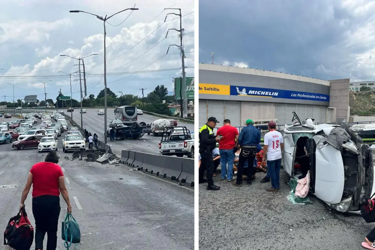 Accidente en Saltillo. Fotos de Luis Zuñiga.