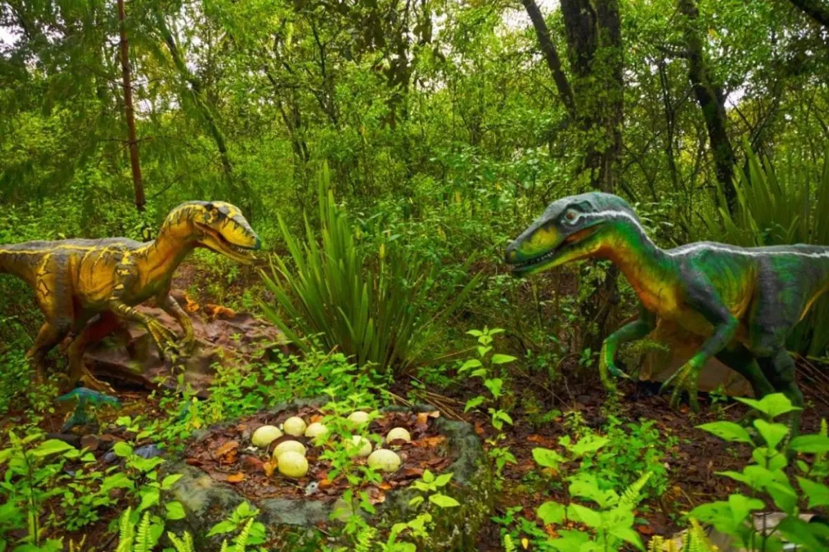 Dinosaurios en Bioparque Estrella México. Foto: Facebook (@Bioparque Estrella México)