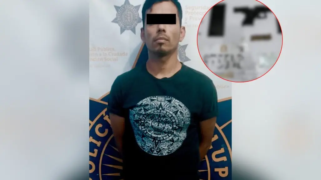 Detienen a hombre en Guadalupe por portar arma de fuego de manera ilegal