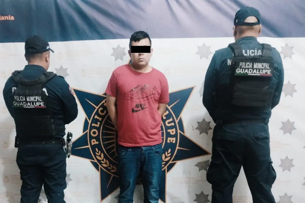 Policía de Guadalupe detuvieron a un hombre. Foto: Policía de Guadalupe