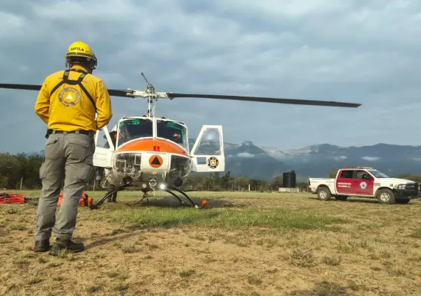 Reanudan labores para sofocar incendio forestal en Villaldama