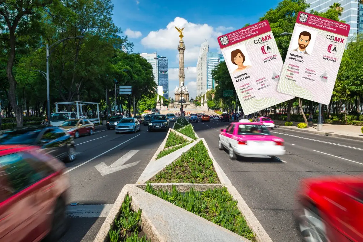 Autos circulando en la CDMX, licencia de conducir Tipo A. Foto: Gobierno CDMX | Canva