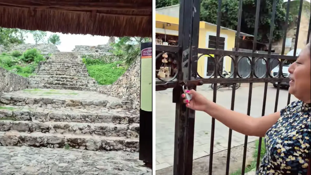 Las cuatro mujeres tomaron con humor esta experiencia en Izamal Foto: TikTok Abigail Zapata