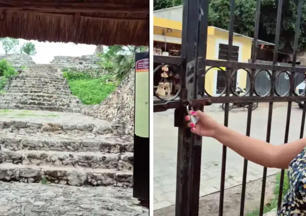 Turistas se quedan encerradas en la pirámide de Izamal y lo cuentan en TikTok