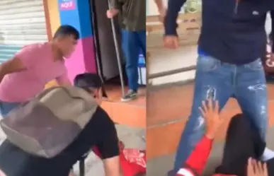 VIDEO | Vecinos golpean a presunto extorsionador en Edomex