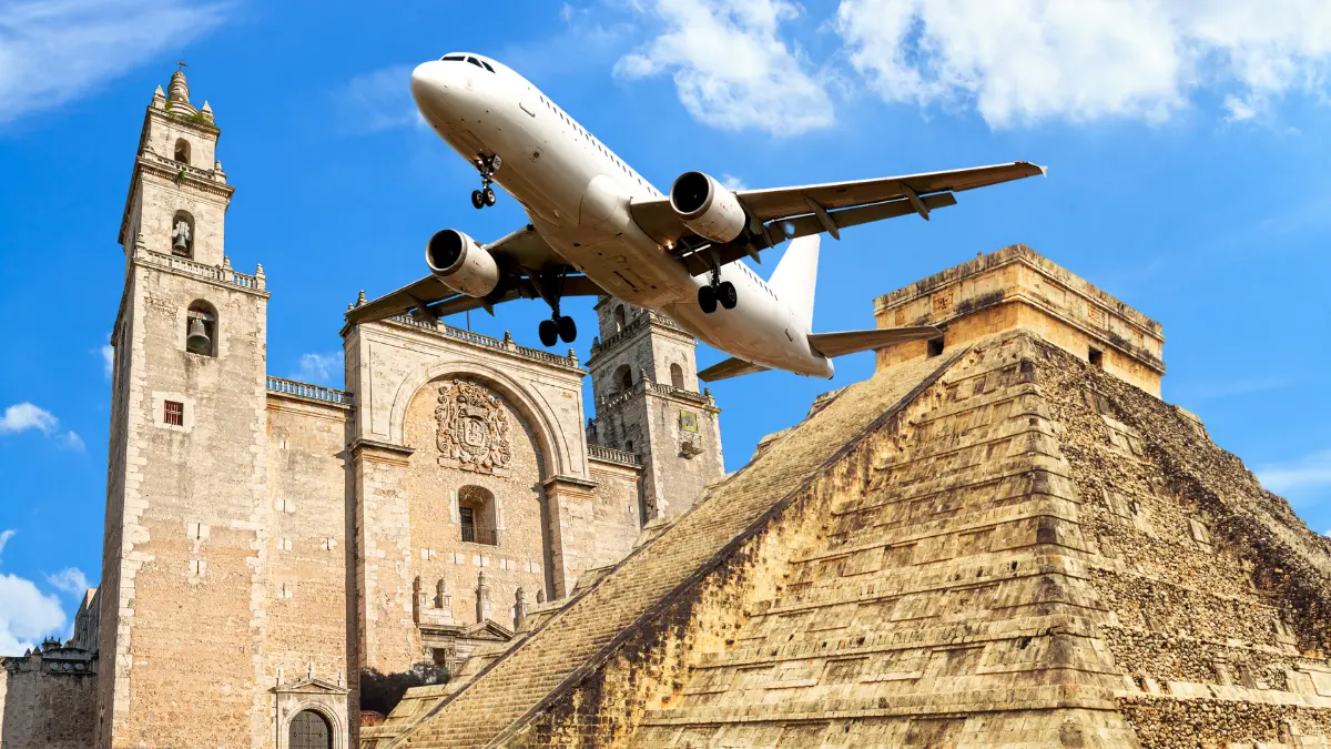 Son más de 10 destinos nacionales con los que Yucatán tiene conexión aérea Foto: Canva/Yucatán