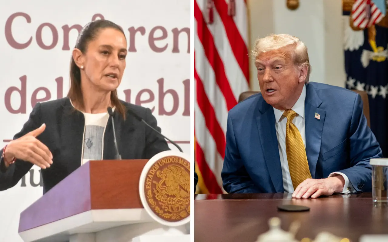 Claudia Sheinbaum y Donald Trump. Foto: Enrique Pérez Huerta / X (@WhiteHouse)