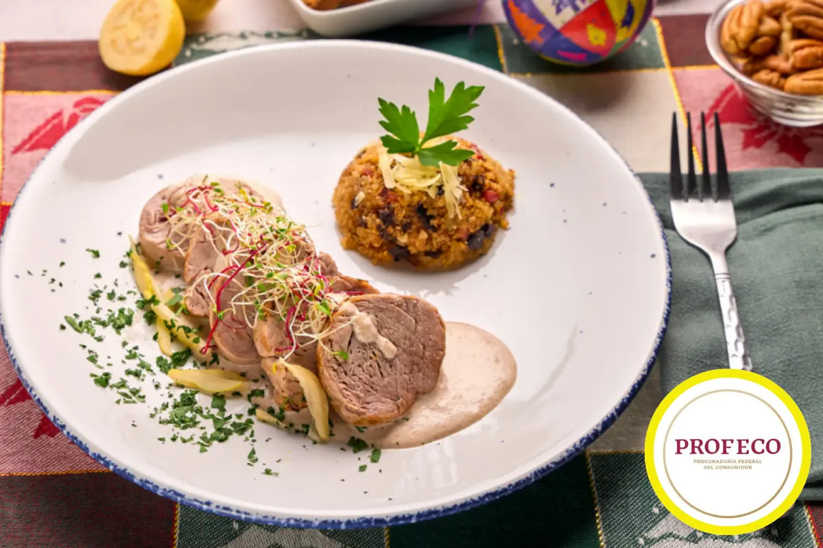 Por menos de 300 pesos se puede preparar solomillo de cerdo en salsa de nuez, según Profeco. Foto: Profeco | Canva