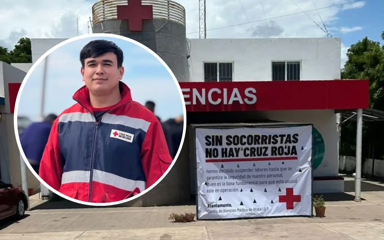 Obed Jair Reyes López y clínica de la Cruz Roja. Foto: X (@adiscusion)