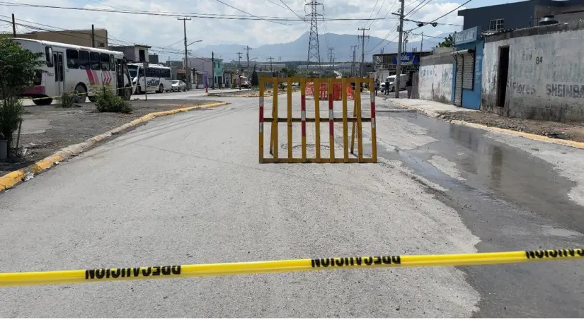 Delimitación de area afectada en Ramos Arizpe / Foto:  Alejandro Reséndiz