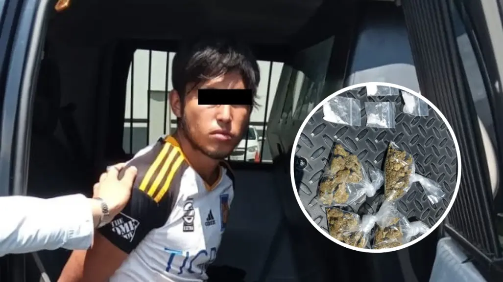 Detienen a un hombre con droga en Monterrey; era investigado por robo