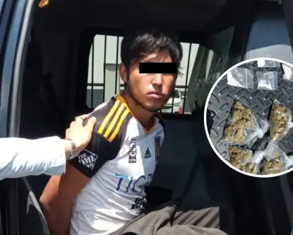 Detienen a un hombre con droga en Monterrey; era investigado por robo