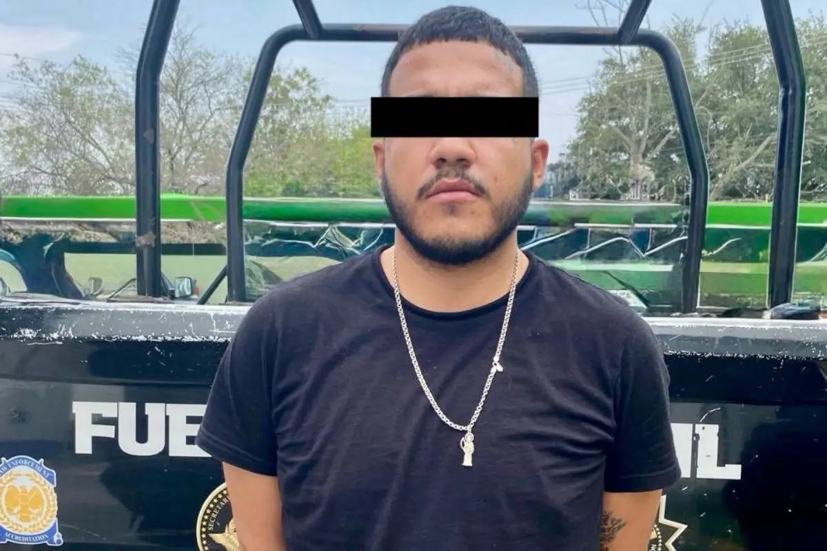 El sujeto fue identificado como Juan N., de 25 años Foto: Fuerza Civil
