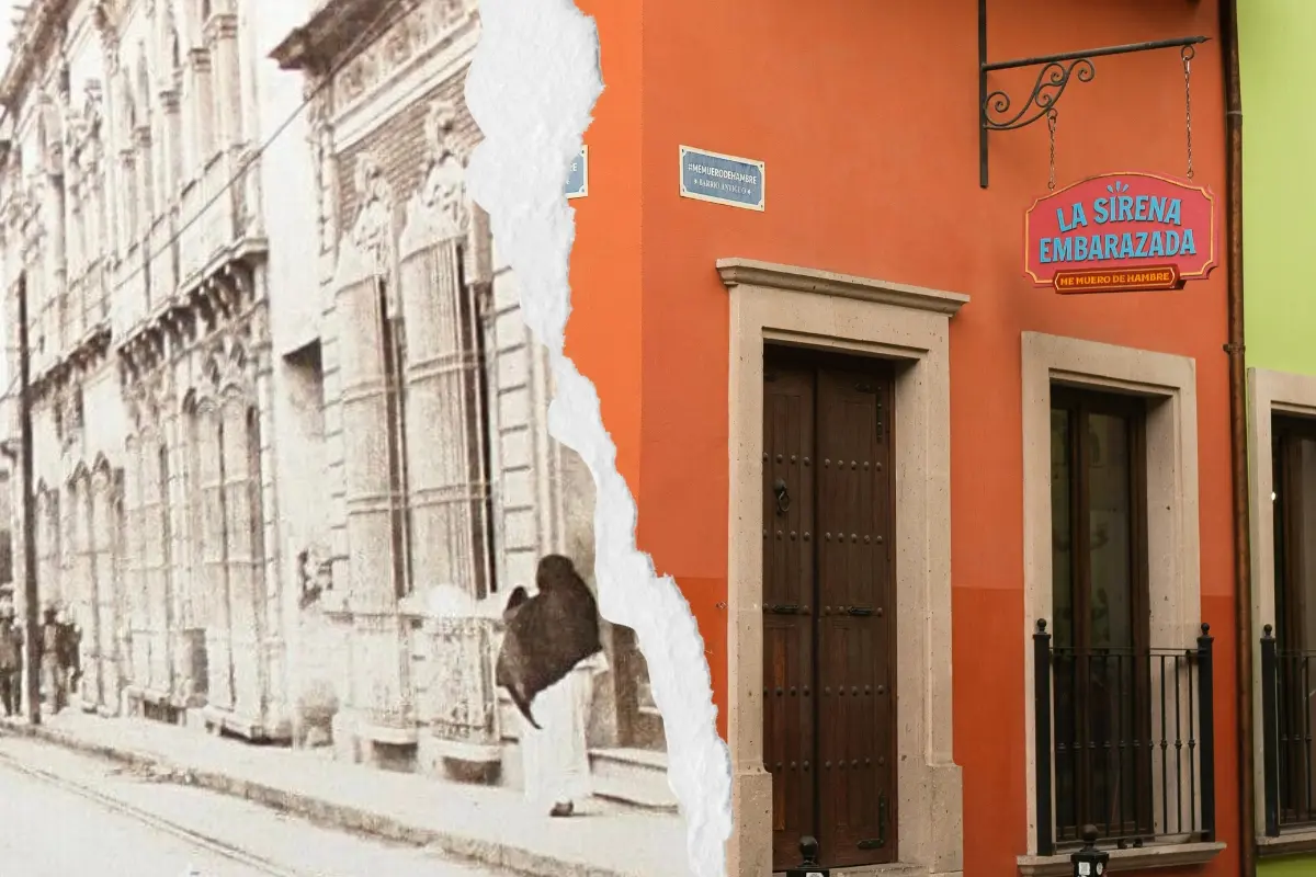 Calles del Barrio Antiguo de Monterrey antes y en la actualidad. Foto: Canva